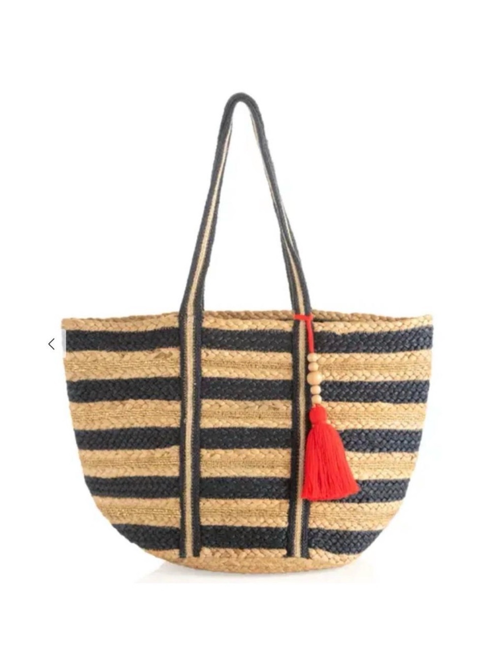 NWT Shiraleah Chicago Port Tote Bag Blue Stripes Vacay Beachy Resort Travel Boho